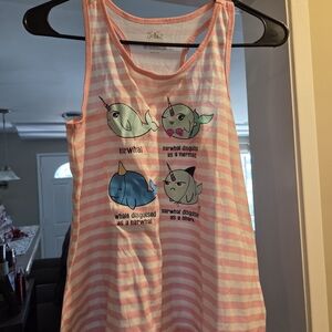 Justice Pink and White Narwhal Kids Coverup